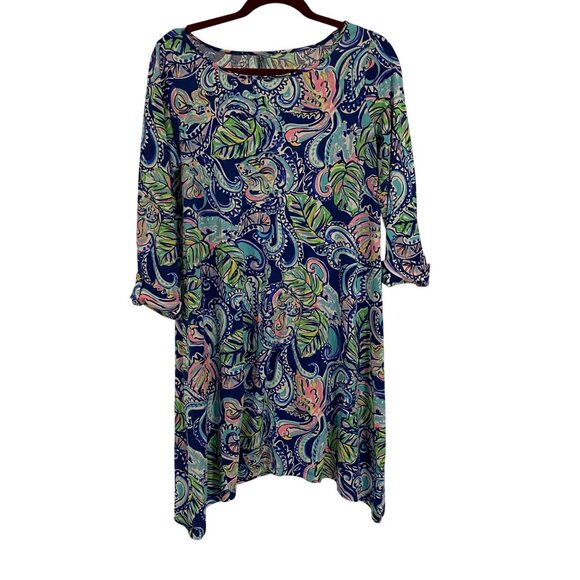 Lilly Pulitzer Dresses & Skirts - Lilly Pulitzer Edna Swing Dress in Hanging With Fronds Print Size M‎